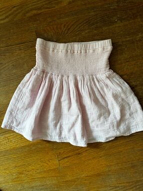 Little English Light Pink Smocked Waist Skirt